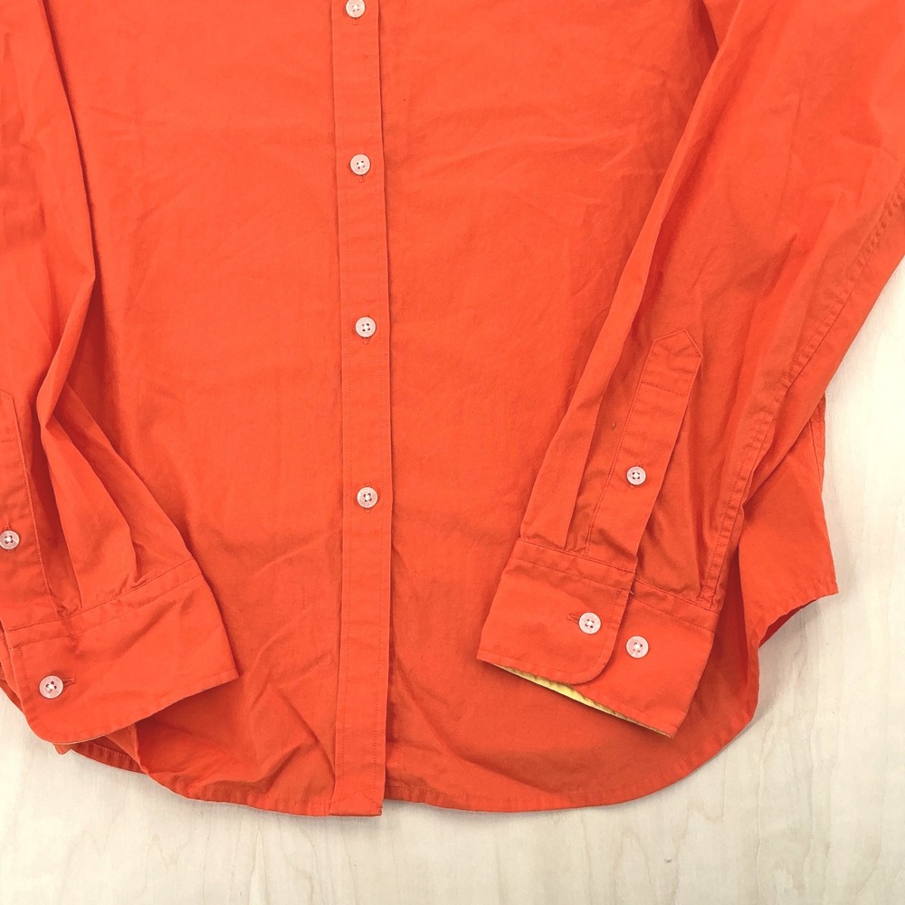 Lauren Ralph Lauren Shirt Womens S Orange Long Sleeve Cotton Button Up Preppy - Picture 2 of 8